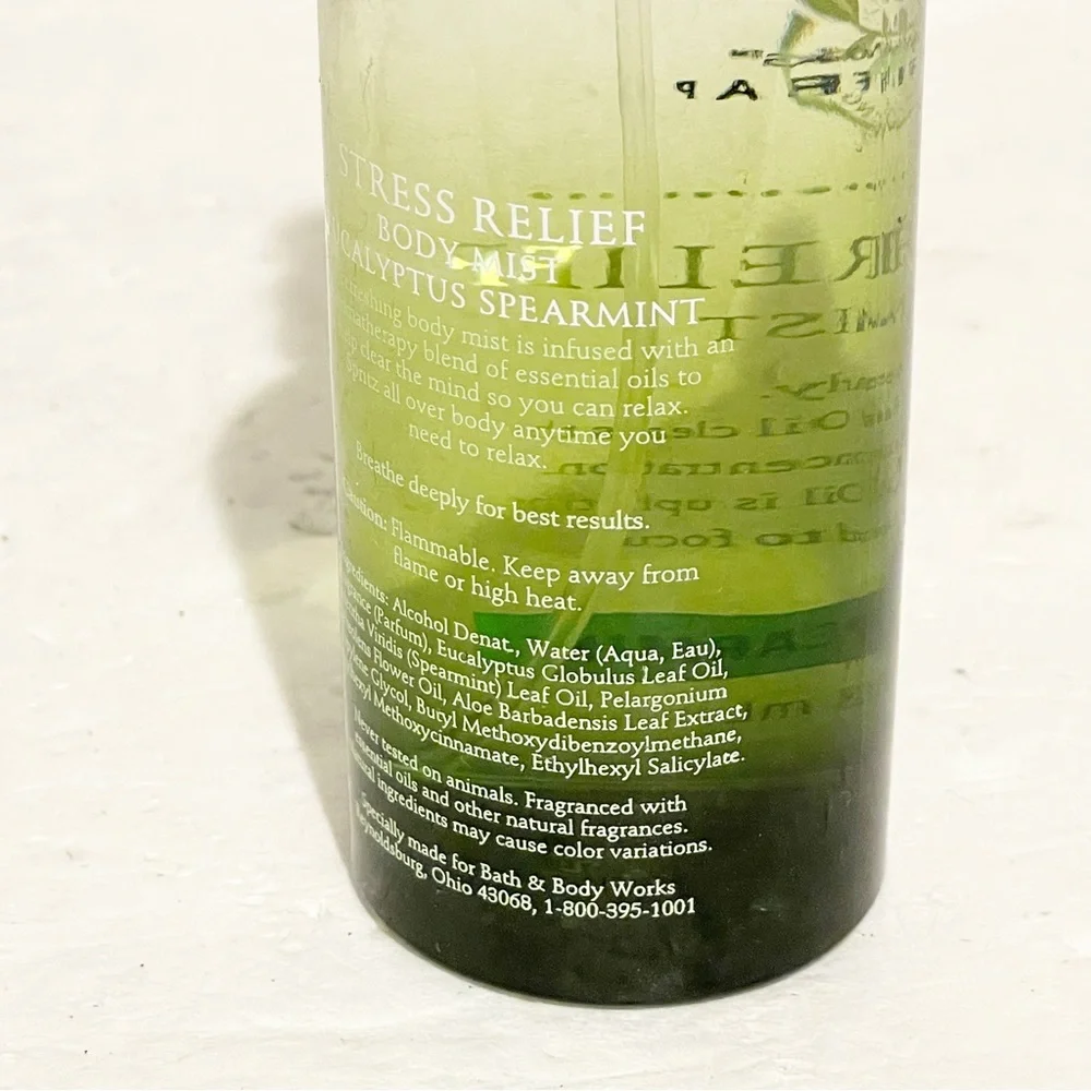 Bath & Body Works Stress Relief Aromatherapy Body Mist Eucalyptus Spearmint 4oz_3